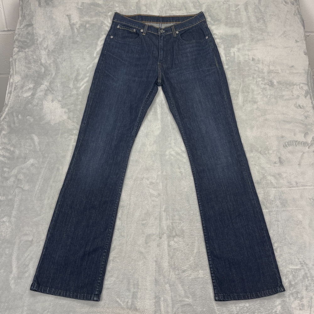 Levi's Jeans Mens 31x34 Blue Denim 527 Dark Wash Comfy Red Tab Slim Bootcut Leg